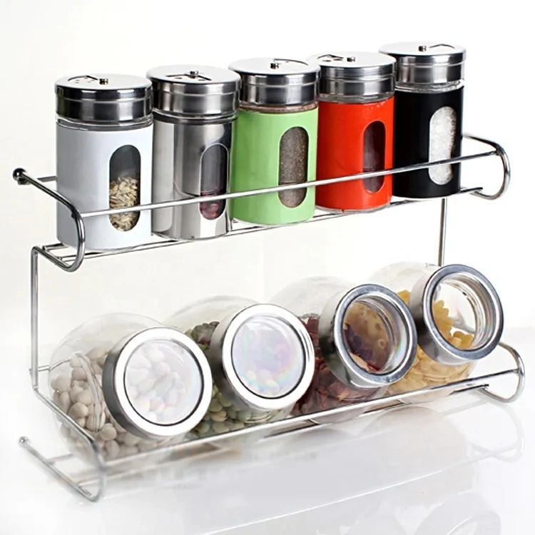 Rotary Hole Seasoning Bottle Kitchen Seasoning Jar Glass Seasoning Box Sealed Moisture-Proof Household