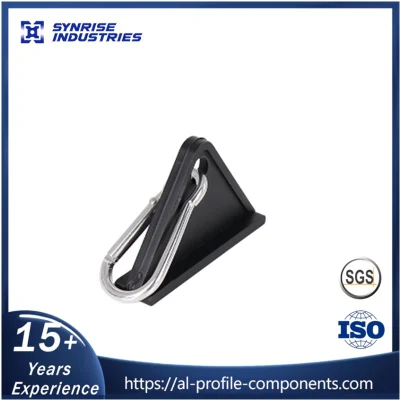 Gancho y corredera de aluminio negro Gancho de plástico para perfil de aluminio Serie 30 40 50